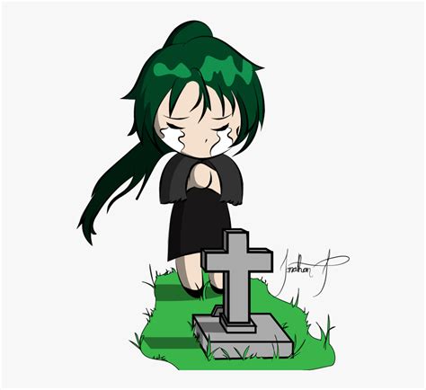 Crying Chibi Girl Crying At A Gravestone By 14jonathan Chibi Anime