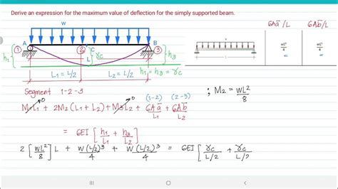 Three Moment Equation Simply Supported Beam With Uniformly