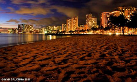 Honolulu Skyline At Sunset Hawaii Pictures