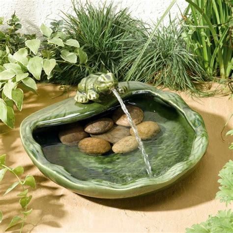 Ceramic Frog Smart Garden Solar Water Feature Water Features Tong