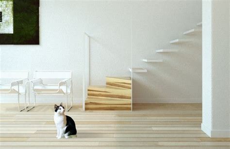 Disappearing Steps Floating Staircase Minimal Rails Spiral