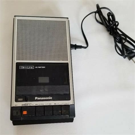 vintage panasonic slim line portable cassette tape recorder model rq 2739 ebay