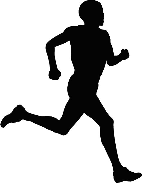 Black Man Running Logo Logodix
