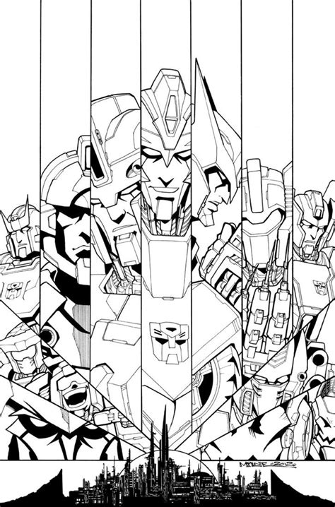 Tf Mtmte 2012 Annual Cover Lineart By Markerguru On Deviantart