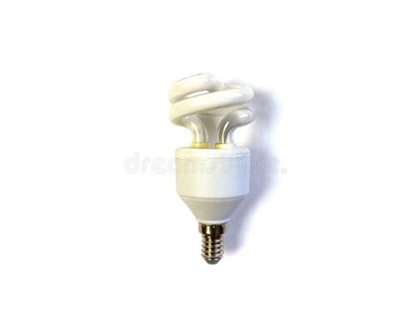 Energy Saving Light Bulb On A White Background Stock Illustration