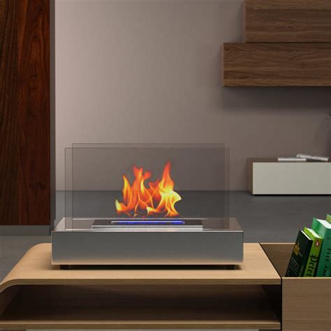 Moda Flame Vigo 14 In Vent Free Ethanol Fireplace In Stainless Steel