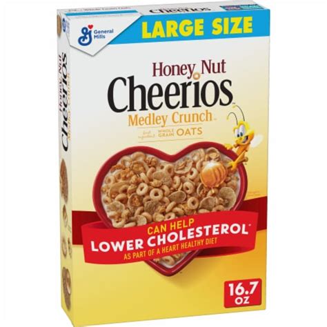 General Mills Medley Crunch Honey Nut Cheerios Large Size Cereal 167