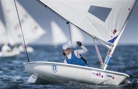 American paige railey, 10th in rio, is disqualified after her boat breaks the start early. Laser Radial Women's World Championship at Oman Sail - Day ...
