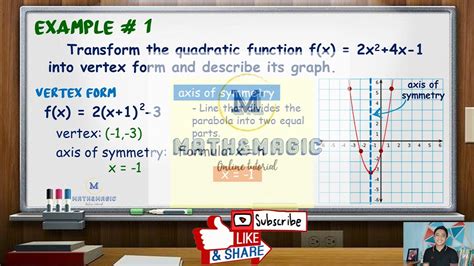 Grade Graphing Quadratic Functions Youtube
