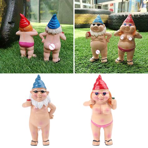 Nude Statuary Garden Gnomes Naughty Naked Funny Gift Statue Decor