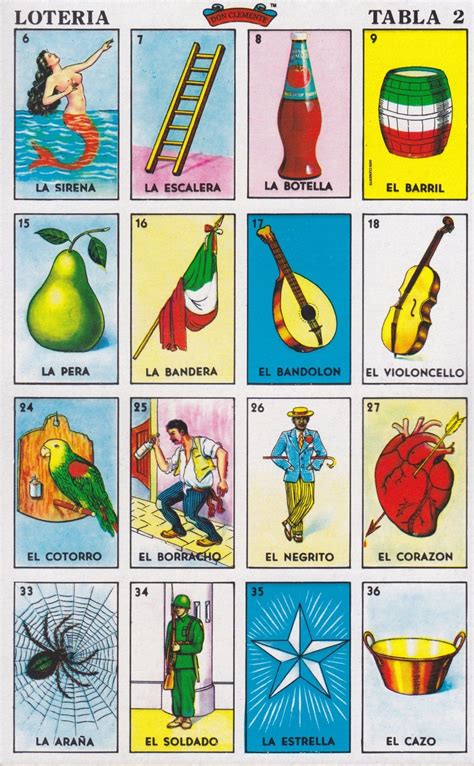 free printable loteria mexicana cartas