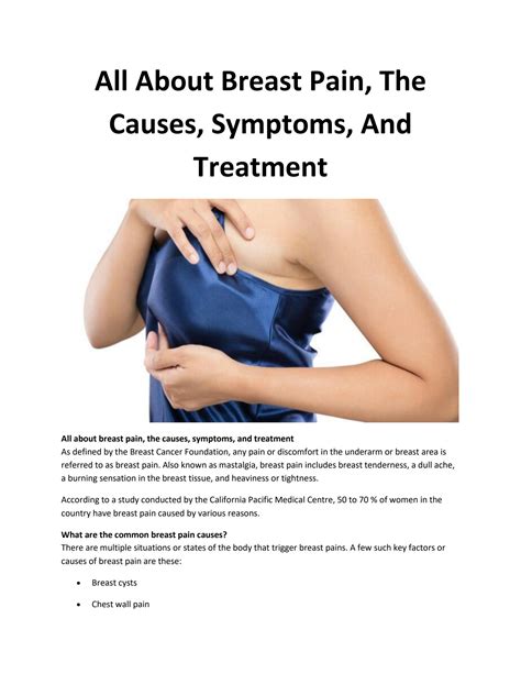 Solution All About Breast Pain The Causes Symptoms And Treatment