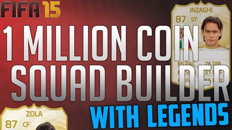 Crazy 1 Million Coin Squad Builder W Legends Youtube