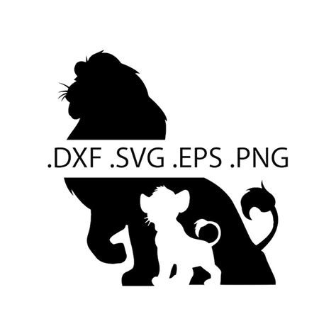 Mufasa And Simba Silhouette Lion King Digital Download Inspire