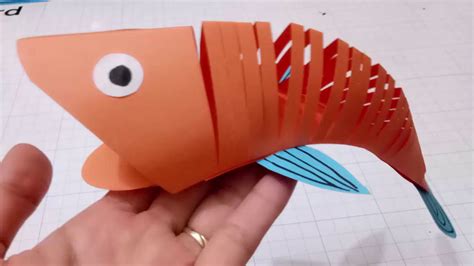 How To Make A Paper Moving Fisheasy Crafts 3d Paper Fish For Kidcute
