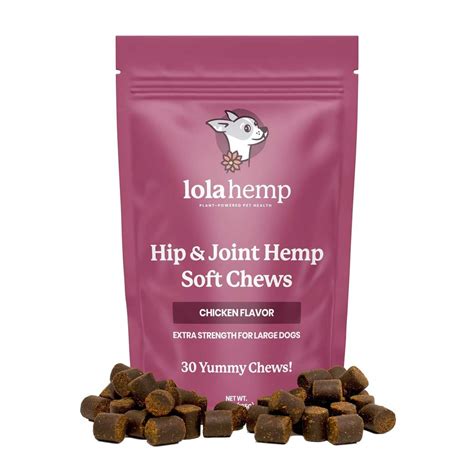 Lolahemp Hip And Joint Hemp Chews For Pets Organic Hemp Treats For Dogs