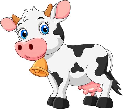 Dessin Animé Mignon De Vache Vecteur Premium