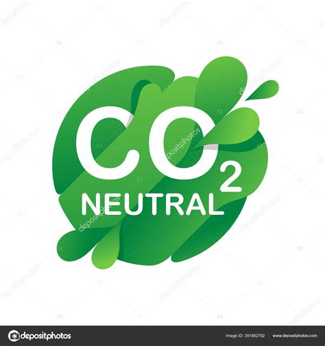 Co2 Neutral Stamp Net Zero Carbon Footprint Stock Vector By