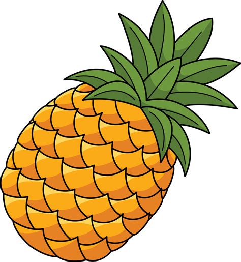Pineapple Fruit Cartoon Colored Clipart 21964550 Vector Art At Vecteezy