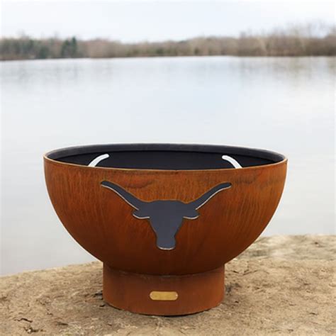 Longhorn Gas Fire Pit Art Wine Country Accents