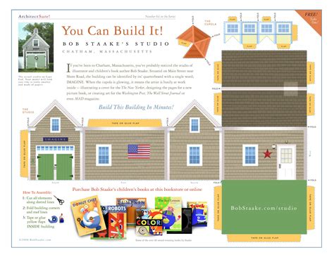 Build A Paper Model Of The Bob Staake Studio Model House Plan Paper