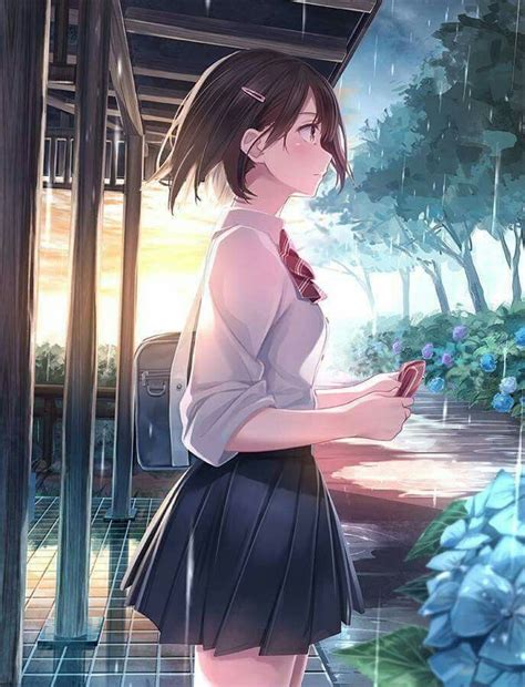 Waitingin The Beautiful Rain Em 2019 Raparigas Anime Manga Anime E