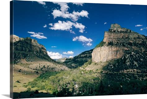 A View Of Cliffs From The Cloud Peak Skyway Wyoming Wall Art Canvas