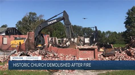 Items Found As Demolition Of Burned Down Historic Church Begins Youtube