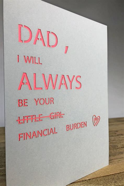 Happy Father's Day Daughter Unique Greeting Card | Etsy