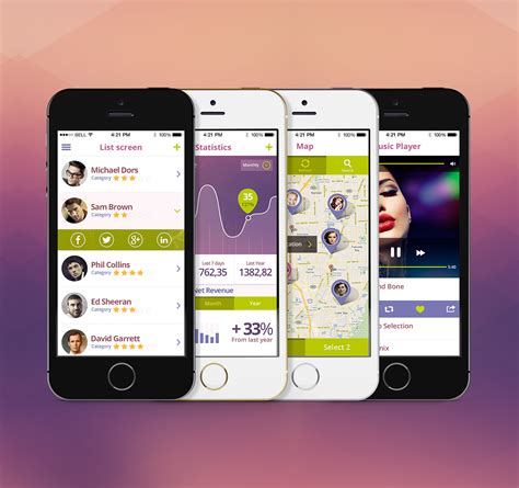 Mobile App Ui Design Templates Free Download Reverasite