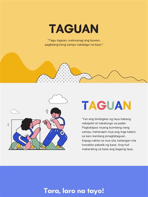 Taguan Larong Pambata Canva Pdf