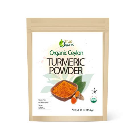 True Organic Ceylon Turmeric Powder 1 Pound Bulk Bag True Organics