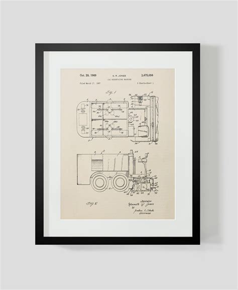 Vintage Hockey Zamboni Patent Print Instant Digital Download Etsy