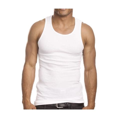 X Mens A Shirt Cotton Ribbed Tank Top Undershirt Slim Muscle Tee