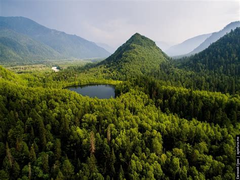 Lake Surrounded by Mountain Forest - Image Abyss