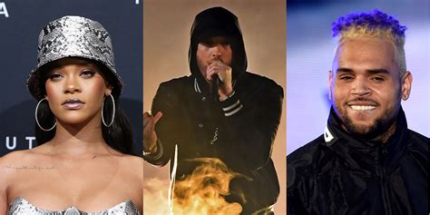 Eminem Sides With Chris Brown Regarding Rihanna Assault In Alleged Leaked Song Chris Brown