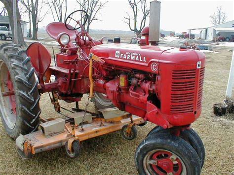 1950 Farmall Super C With Woods Belly Movwer