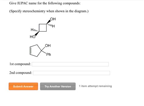 Solved Give The Iupac Name For The Following Compound A My Xxx Hot Girl