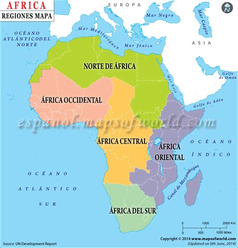 Regiones De Africa Mapa