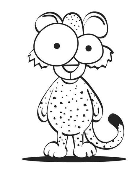 Coloring pages for children to print easter. Crazy-eyed Cheetah - Free Printable Coloring Pages