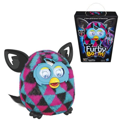 Furby Boom Black And Pink Triangles Electronic Plush Toy Gadgets Matrix