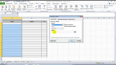 Validação de Dados com Filtro Automático Excel YouTube