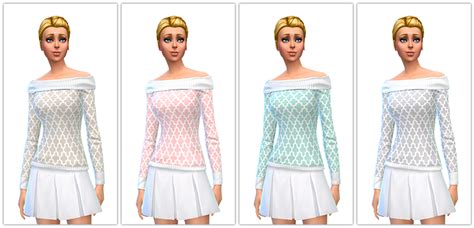 My Sims 4 Blog Off The Shoulder Sweater Recolors By 13pumkin31