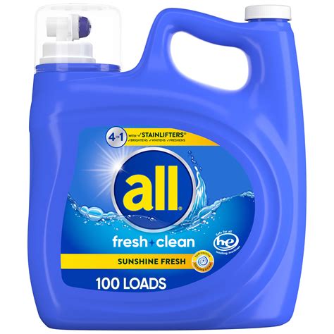 Buy All Liquid Laundry Detergent 4 In 1 With Stainlifters Fresh Clean