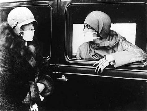 Two Masked Women During The 1929 Flu Epidemic R Thewaywewere