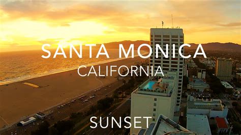 Sunset In Santa Monica California Drone Flight Youtube