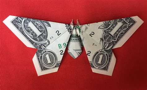 Dollar Bill Origami Simple Butterfly 3d Sculpture Money Etsy