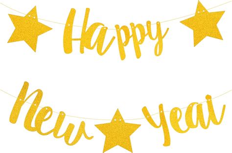 bahaby gold glitter happy new year banner happy new year sign new years eve banner