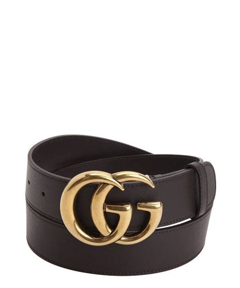 Gucci Brown Dark Cocoa Leather Gg Logo Buckle Belt For Men Lyst