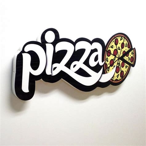 Pizza Pizza Sign 3d Words Sign Food Pizzeria Sign Bakery Etsy Arte Pizza Boulangerie Pizza